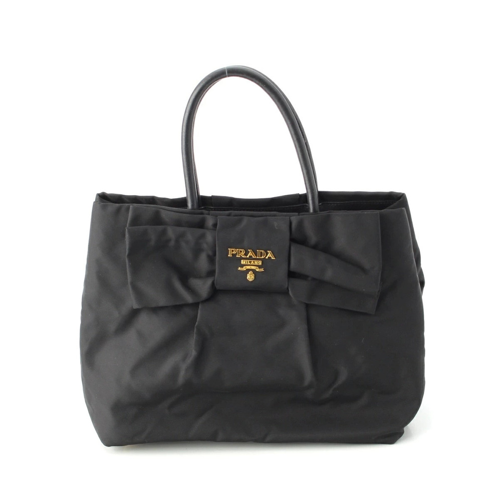 Prada Tessuto Ribbon Tote Bag Black